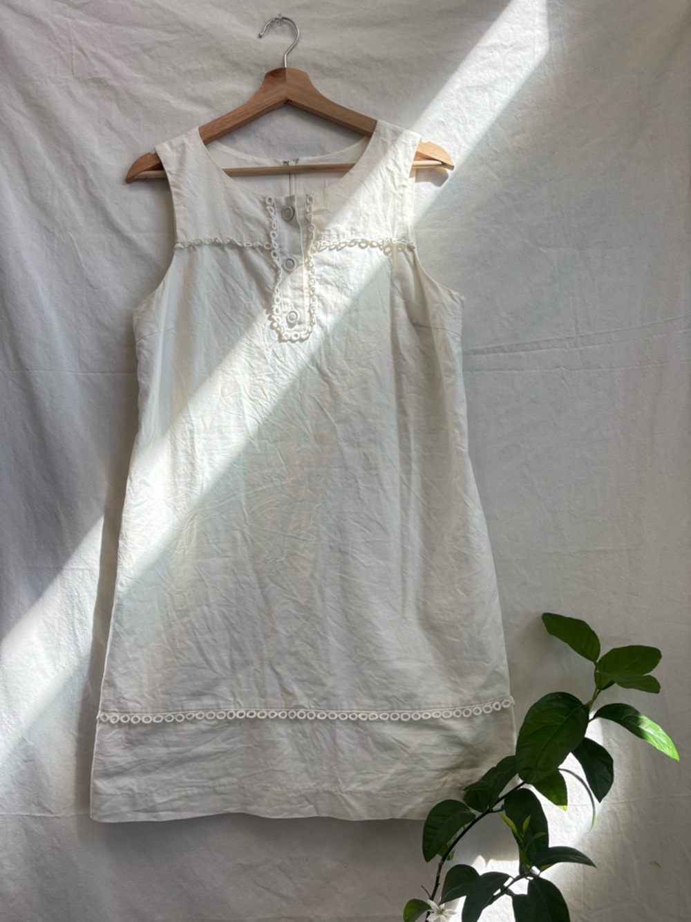 Ivory Eyelet Shift Dress